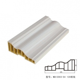 Kundenspezifische wpc Türrahmen Hauptdekor laminierte 12cm PVC-Wandpanel pvc Innendekorative Formteile 